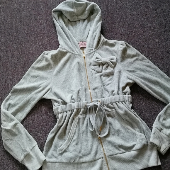 JUICY COUTURE Hoodie Sweater Size Large Grey - Picture 3 of 15